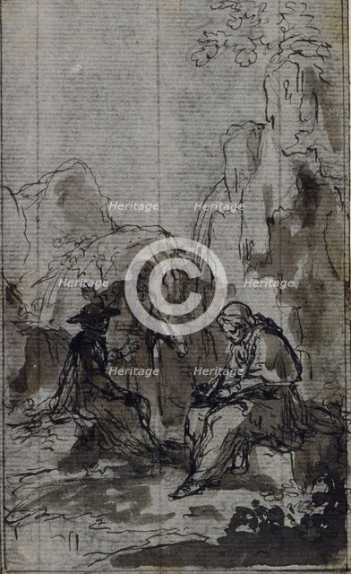 Study for Vignette in Abbé Dinouart's "Vie du Venerable don Juan de Palafox", p. 391, c. 1767. Creator: Hubert Francois Gravelot.