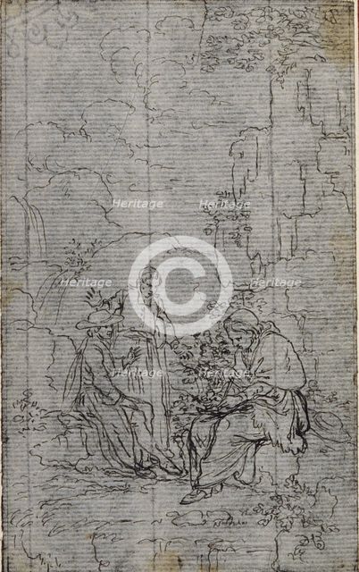 Study for Vignette in Abbé Dinouart's "Vie du Venerable don Juan de Palafox", p. 391, before 1767. Creator: Hubert Francois Gravelot.