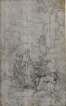 Study for Vignette in Abbé Dinouart's "Vie du Venerable don Juan de Palafox", p. 391, before 1767. Creator: Hubert Francois Gravelot