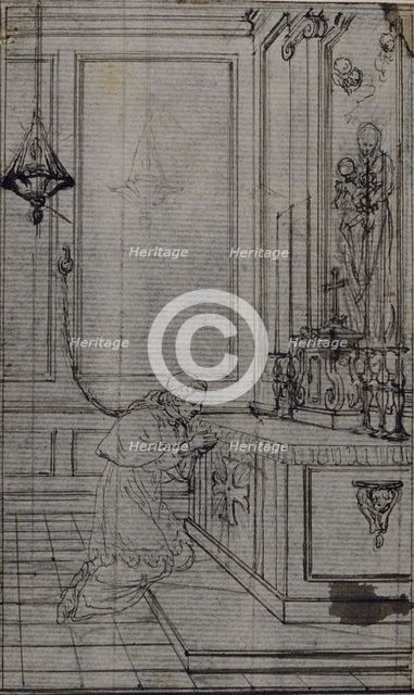 Study for Vignette in Abbé Dinouart's "Vie du Venerable don Juan de Palafox", p. 256, c. 1767. Creator: Hubert Francois Gravelot.