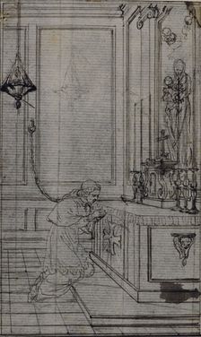 Study for Vignette in Abbé Dinouart's "Vie du Venerable don Juan de Palafox", p. 256, c. 1767. Creator: Hubert Francois Gravelot