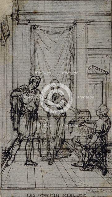 Study for Vignette in Jean François Marmontel's "Contes Moraux", c. 1763. Creator: Hubert Francois Gravelot.