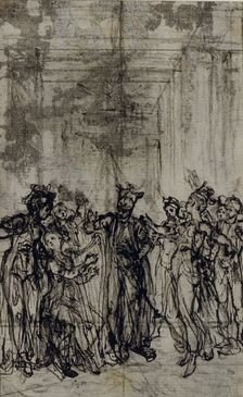Study for Vignette in Jean François Marmontel's "Contes Moraux", c. 1765. Creator: Hubert Francois Gravelot