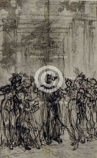 Study for Vignette in Jean François Marmontel's "Contes Moraux", c. 1765. Creator: Hubert Francois Gravelot.