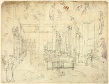 Study for Wedgwood and Byerly, York Street, St James Square from London in Miniature..., c. 1809. Creator: Augustus Charles Pugin