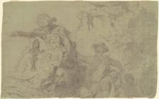 Study for "Westward the Course of Empire Takes Its Way", c. 1862. Creator: Emanuel Gottlieb Leutze