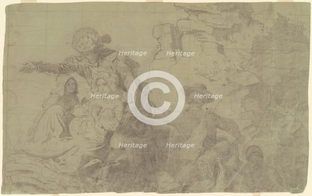 Study for "Westward the Course of Empire Takes Its Way", c. 1862. Creator: Emanuel Gottlieb Leutze.