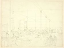 Study for Workhouse, St. James Parish, from Microcosm of London, c. 1809. Creator: Augustus Charles Pugin