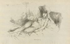 Study from the Nude, Woman Asleep, 1890-94. Creator: Theodore Roussel