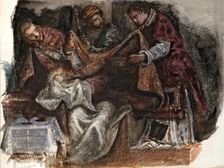 Study from Tintoretto's Circumcision in the Scuola Grande di San Rocco, 1862. Artist: Sir Edward Coley Burne-Jones