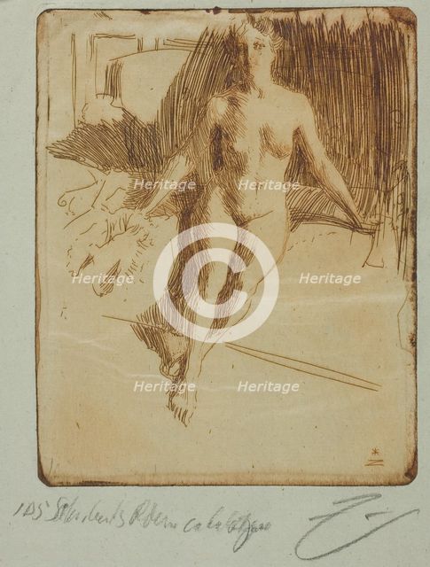 Study from Model, 1898. Creator: Anders Leonard Zorn.