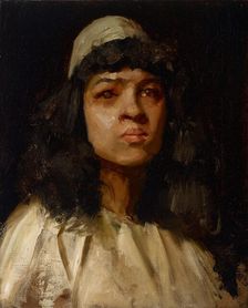 Study Head, about 1889-1891. Creator: William Merritt Chase