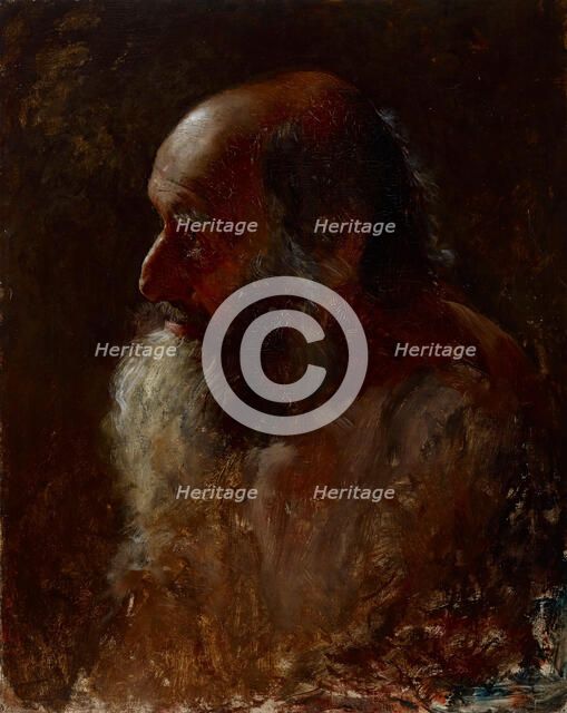Study Head (Bearded Man), 1883-1884. Creator: Samuel G Richards.