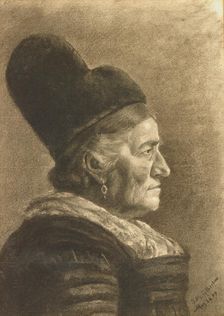 Study Head (Elderly Woman in Profile), 1909. Creator: Mary Albertine Sondermann