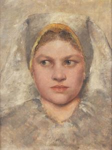 Study head of a Hanna woman, c1883. Creator: Klimt, Gustav (1862-1918)