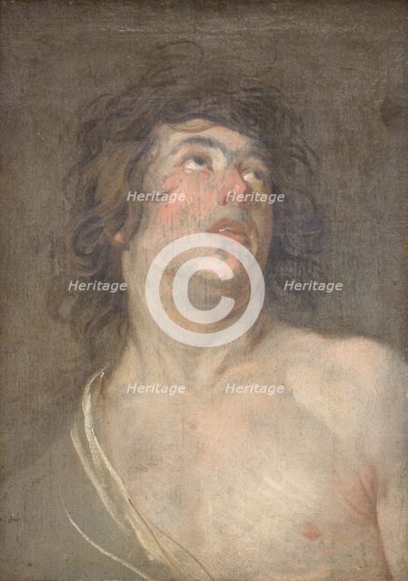 Study Head of a Young Man Looking Upwards. St Sebastian, 1614-1641. Creator: Anthony van Dyck.