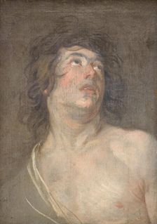Study Head of a Young Man Looking Upwards. St Sebastian, 1614-1641. Creator: Anthony van Dyck