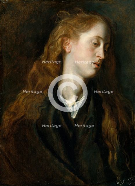 Study Head of a Young Woman, ca. 1618-20. Creator: Anthony van Dyck.