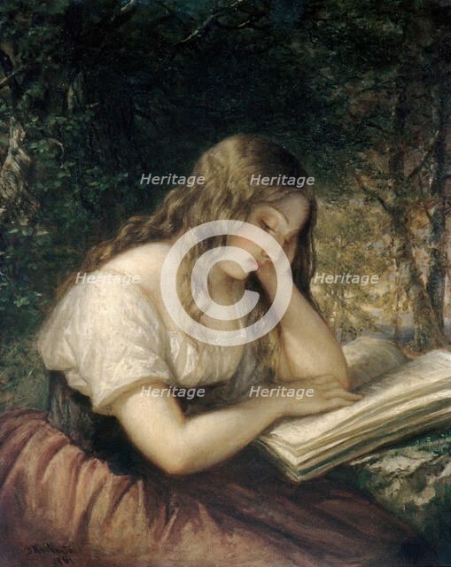 Study in a Wood, 1861. Creator: Daniel Huntington.