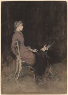 Study in Black and Gold (Madge O'Donoghue), 1883/1884. Creator: James Abbott McNeill Whistler