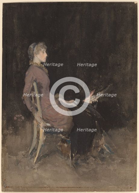 Study in Black and Gold (Madge O'Donoghue), 1883/1884. Creator: James Abbott McNeill Whistler.