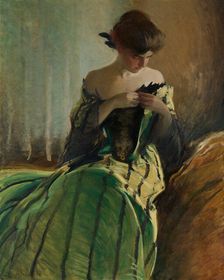 Study in Black and Green, 1906. Creator: John White Alexander