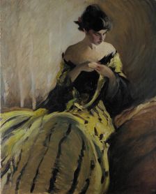 Study in Black and Green (Oil Sketch), ca. 1906. Creator: John White Alexander