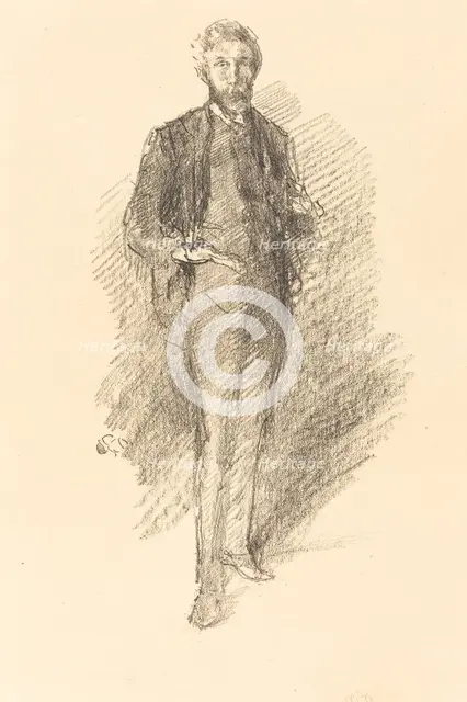 Study: Joseph Pennell, 1896. Creator: James Abbott McNeill Whistler.