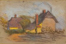 Study of cottages, c1875-1944. Creator: George Clausen