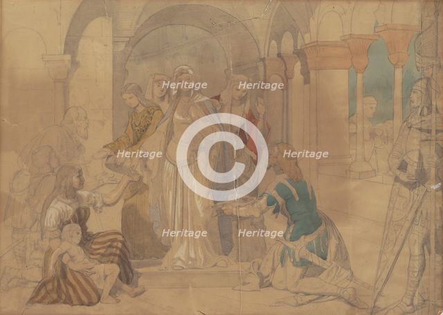 Study of Courtesans, c. 1840-1850. Creator: Emanuel Gottlieb Leutze.