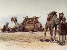 Study of Camels and Attendants 1902. Creator: John Fulleylove