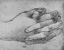 Study of Clasped Hands c1480 (1945). Artist: Leonardo da Vinci