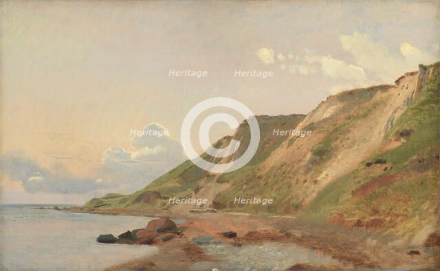 Study of Cliffs at the South Coast of Refsnæs, 1847. Creator: Johan Thomas Lundbye.