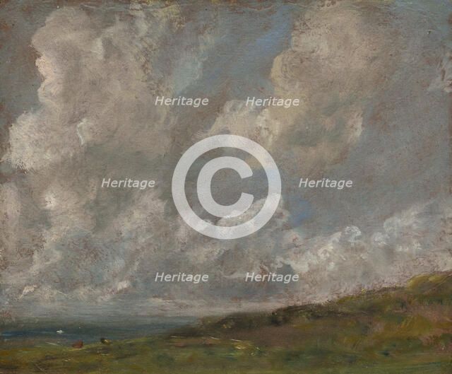 Study Of Clouds Over A Landscape, c1821-22. Creator: John Constable.
