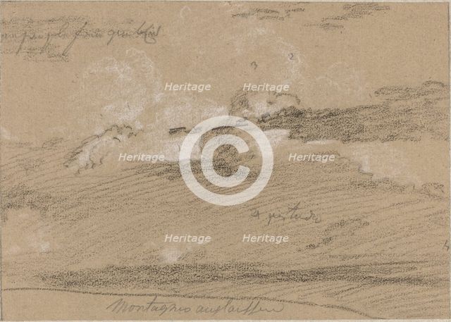 Study of Clouds above the Mountains, 1820s/1830s. Creator: Jean-Antoine Linck.