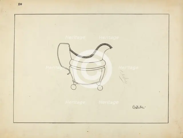 Study of Cream Pitcher, 1935/1942. Creator: Charlotte Winter.