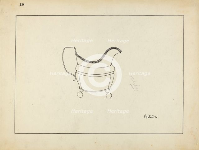 Study of Cream Pitcher, 1935/1942. Creator: Charlotte Winter.