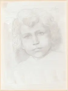 Study of Cupid (Head of a Girl), 1904. Creator: Alphonse Legros