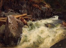 Study of a Waterfall, probably 1851. Creator: Herman August Cappelen