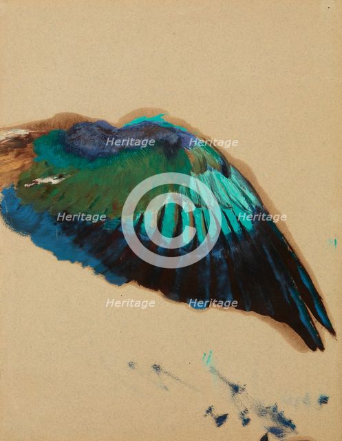 Study of a Wing-Study of a Fgure of "Inspiration" from the Curtain for the Municipal..., c1899. Creator: Henryk Siemiradzki.