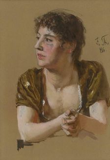 Study of a woman, 1886. Creator: Dominik Skutecky