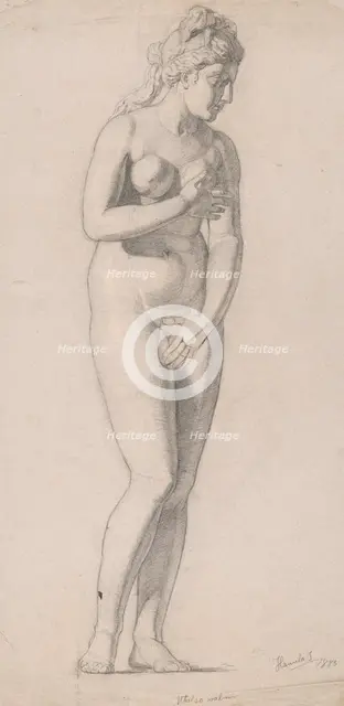 Study of a woman, 1883. Creator: Jozef Hanula.