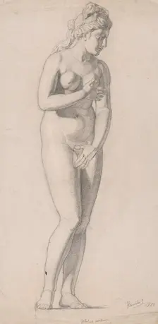 Study of a woman, 1883. Creator: Jozef Hanula