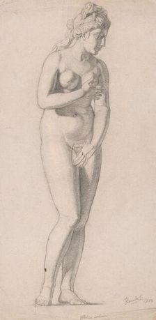 Study of a woman, 1883. Creator: Jozef Hanula