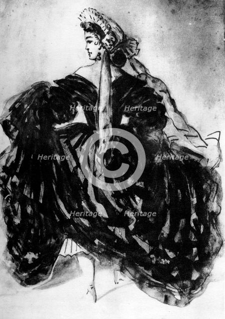 'Study of a Woman', 19th century, (1930).Artist: Constantin Guys