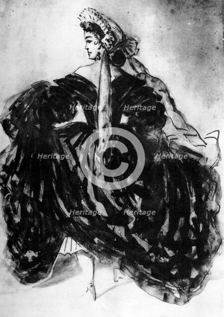 'Study of a Woman', 19th century, (1930).Artist: Constantin Guys