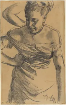 Study of a Woman, c. 1875/1890. Creator: Adolph Menzel