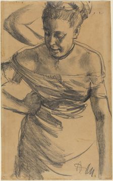 Study of a Woman, c. 1875/1890. Creator: Adolph Menzel