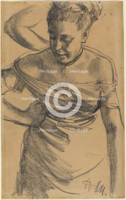 Study of a Woman, c. 1875/1890. Creator: Adolph Menzel.