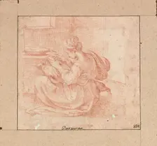 Study of a woman cooking